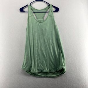 Lululemon Light Green Long Workout Tank Athletic‎ Wear Womens Size XS